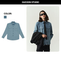 Áo Sơ Mi Nam Nữ Local Brand Chất Liệu Jeans Dày Dặn Đứng Form, Áo Sơ Mi Denim Shirt Basic Gucoon