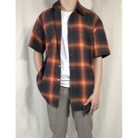 Áo Sơ Mi Nam Nữ Ngắn Tay Ô Kẻ Thời Trang phong cách Hàn Quốc