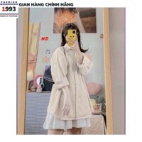 Áo sơ mi nam nữ nhung gân tăm form rộng tay dài hinh mặt cười chất nhung mền mịn cao cấp