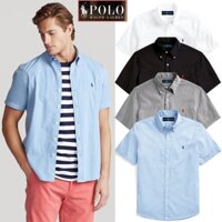 Áo Sơ Mi Nam Polo Ralph Lauren Áo Sơ Mi Nam Tay Ngắn Phong Cách Mỹ Áo Sơ Mi Nam Pony Thêu Áo Sơ Mi Nam