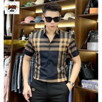 Áo sơ mi nam quảng châu cao cấp kẻ sọc ngắn tay mã K35