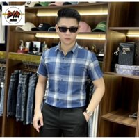 Áo sơ mi nam quảng châu cao cấp kẻ karo tay cộc mã K17