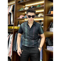 Áo Sơ Mi Nam Quảng Châu Cao Cấp Kẻ BBR Tay Cộc