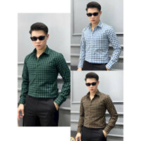 Áo Sơ Mi Nam Quảng Châu Cao Cấp Kẻ Caro Dài Tay V33