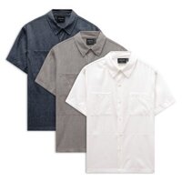 Áo Sơ Mi Nam Relaxed Line Pattern, Chất Vải Nylon Crinkle Thoải Mái , SM0144,SOMEHOW