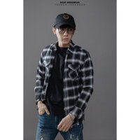 Áo Sơ Mi Nam Sọc Caro Phong Cách Hàn Quốc GOAT MENSWEAR - Sọc Đen - M