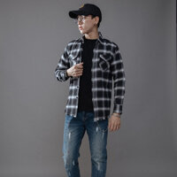 Áo Sơ Mi Nam Sọc Caro Phong Cách Hàn Quốc GOAT MENSWEAR - Sọc Đen - 2XL