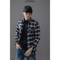 Áo Sơ Mi Nam Sọc Caro Phong Cách Hàn Quốc GOAT MENSWEAR - Sọc Đen - M