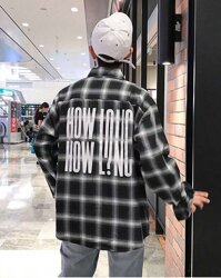 Áo sơ mi nam sọc caro - Xám - đen