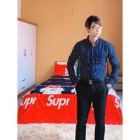 Áo sơ mi nam sọc đen trắng