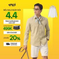 Áo sơ mi nam tay dài thêu 4M form slimfit 4MEN SM140 thoáng mát, mềm mại, thanh lịch, trẻ trung