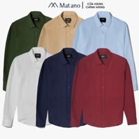 Áo sơ mi nam tay dài trơn đẹp MATANO SM088 vải lụa cao cấp chống nhăn, thoáng mát, form slimfit tôn dáng - Hàng mới về