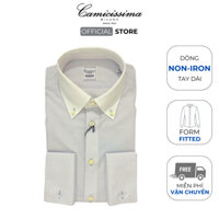 Áo Sơ Mi Nam Tay Dài CAMICISSIMA Trắng Tím Nhạt Form Extra Slim Fit Dòng Non-iron - NIESFWHI11070