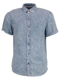 Áo Sơ Mi Nam Tay Ngắn Antony Morato Washed Denim Shirt - Size M - M
