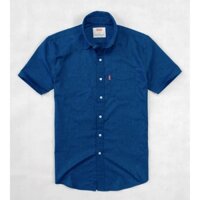 Áo sơ mi nam tay ngắn LVS OXFORD - Màu XANH JEAN ĐẬM - Đẳng Cấp Chuẩn Nam Tính 2024