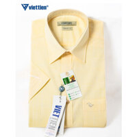 Áo sơ mi nam tay ngắn Việt Tiến lai ngang