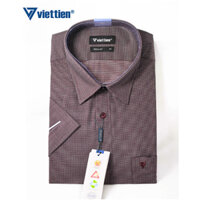 Áo sơ mi nam tay ngắn Việt Tiến lai bầu