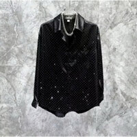 Áo Sơ Mi Nam Thiết Kế Đính Đá LUXURYSHOPMEN Đi Chơi,Áo Sơ Mi Nam Cao Cấp Đính Đá Lấp Lánh Sang Trọng