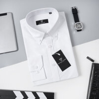 Áo Sơ Mi Nam Trắng, Áo Sơ Mi Cổ Button Down,Chất Liệu Vải Lụa Cotton Cao Cấp Lịch Sự HEAVEN CLASSIC