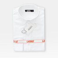 Áo sơ mi nam trơn không nhăn LADOS - 523, Chất vải mềm mát, thấm hút mồ hôi tốt, form slimfit - Trắng - M