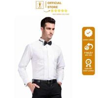 Áo Sơ Mi Nam Tuxedo Xếp Ly TRAZ Măng Séc Nam Cufflink Chất Vải Cotton(mặc ôm thì giảm 1 đến 2 size)