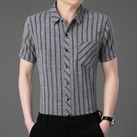 Áo sơ mi nam vải cotton xước cao cấp thoáng khí thấm hút tốt SM120.