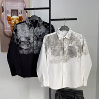 Áo sơ mi nam vải ĐŨI cao cấp tay dài in họa tiết đẹp mẫu mới siêu đẹp sang trọng chuẩn men