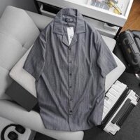 ÁO SƠ MI NAM VẢI ĐŨI CỔ VEST BIG SIZE NAM TỪ 80 ĐẾN 130KG - XAM,5XL