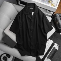 ÁO SƠ MI NAM VẢI ĐŨI CỔ VEST BIG SIZE NAM TỪ 80 ĐẾN 130KG - ĐEN,4XL