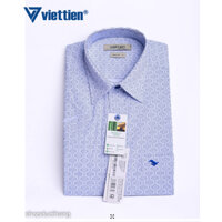 Áo sơ mi nam Việt Tiến tay ngắn lai ngang