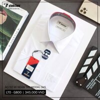 ÁO SƠ MI NAM -VĨNH TIẾN TRẮNG NGẮN TAY,DÀI TAY  DÁNG SUÔNG VẠT BẰNG XẺ TÀ 2 BÊN.HÀNG CHÍNH HÃNG