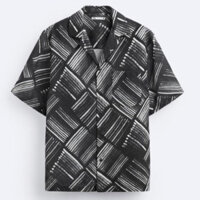 Áo sơ mi nam Zara authentic ABSTRACT PRINT size S