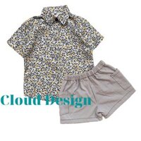 Áo sơ mi ngắn tay bé trai hình lá C2 CLOUD DESIGN