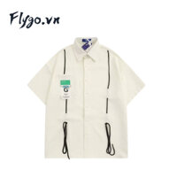Áo Sơ Mi Ngắn Tay Dáng Rộng Thời Trang Vintage Đơn Giản Cá Tính Kiểu Hàn Quốc áo sơ mi unisex nam áo sơ mi nam form rộng hàn quốc