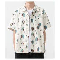 Áo sơ mi ngắn tay hoa thời trang cho nam, áo khoác mùa hè thoải mái, phong cách Hồng Kông, bãi biển Hawaii, thời trang nam đẹp, đa năng, rộng rãi, kích thước lớn