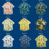 Áo sơ mi ngắn tay hoa vintage phong cách Hồng Kông Pinxin Ins cho nam, áo retro Thái Lan Hawaii, áo khoác mát mẻ xu hướng