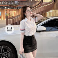 Áo Sơ Mi ngắn tay màu trắng vải cotton lụa cao cấp