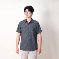 ÁO SƠ MI NHANH KHÔ CỘC TAY – QUICKDRY/ UV – K150 – MÀU GHI (S, GHI)