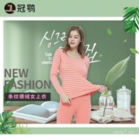 Áo sơ mi nhung giữ nhiệt hai mặt cho nữ mùa thu đông, áo dài tay dày dạn sọc ấm áp