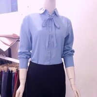 Áo sơ mi nơ cổ sen