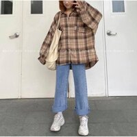 Áo Sơ Mi Nữ ⚡️ BÁN SỈ ⚡️ Áo sơ mi nữ kẻ caro tay bồng
