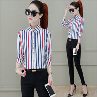 Áo sơ mi nữ ARCTIC HUNTER phối màu sọc cá tính AH43 - Đỏ - XXL