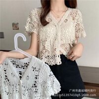 Áo Sơ Mi Nữ Cổ Chữ v Phối Ren Thời Trang