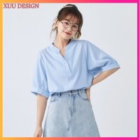 Áo Sơ Mi Nữ Cổ Tàu, Áo Kiểu Nữ Xuu Design TK20.44 giảm giá