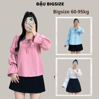 Áo sơ mi nữ cổ tròn tay dài bèo xòe form rộng chất lụa chéo trơn mềm mịn phong cách tiểu thư (có bigsize) - SM160