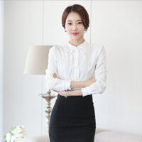 Áo sơ mi nữ cổ trụ bèo nữ tính ah26 - XL