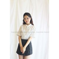 Áo Sơ Mi Nữ Cổ Trụ Tay Ngắn