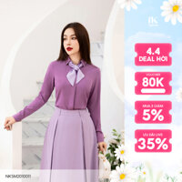 Áo Sơ Mi Nữ Công Sở Cao Cấp Dài Tay NK FASHION, Thiết Kế Đơn Sắc Tối Giản Thanh Lịch NKSM2010011
