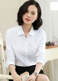 Áo Sơ Mi Nữ Công Sở Dài Tay - Trắng - XXL