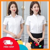 Áo Sơ Mi Nữ Công Sở tay ngắn Áo Trắng Nữ công sở cao cấp đẹp xinh [ao so mi nu] -MSA72